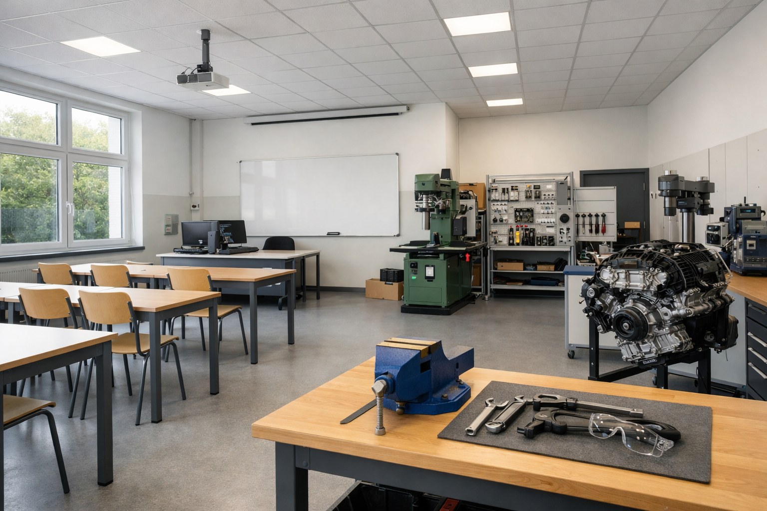 Elektroprüfung in einer Schule